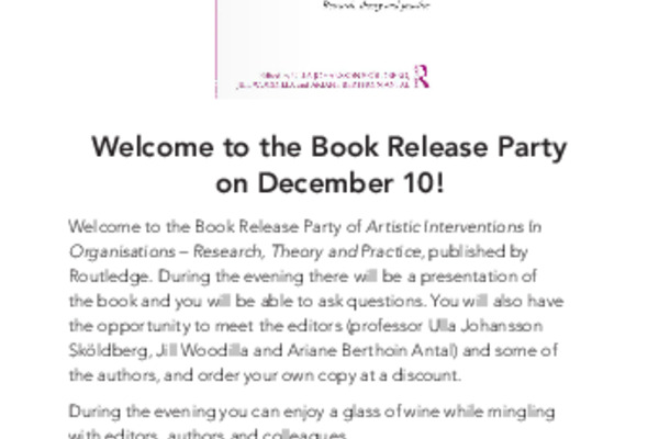 Artistic Interventions: Book release party at Röhsska
