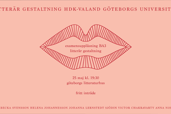 Examensuppläsning: litterär gestaltning, kandidat