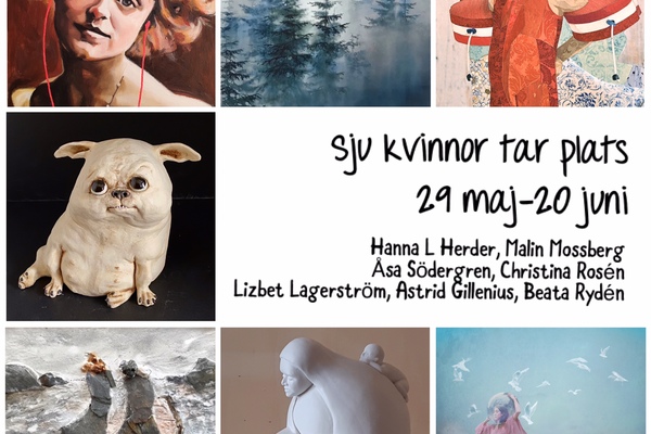 Konstutställning "Sju kvinnor tar plats"