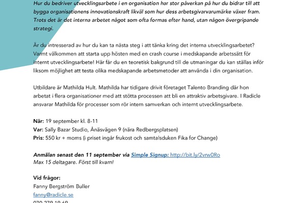 People, Process, Participation: Crash course i medskapande arbetssätt för internt utvecklingsarbete
