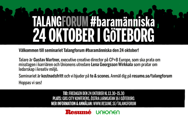 Talangforum #baramänniska