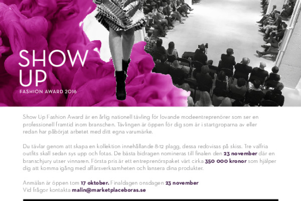 Show Up Fashion Award 2016 - anmälan öppen