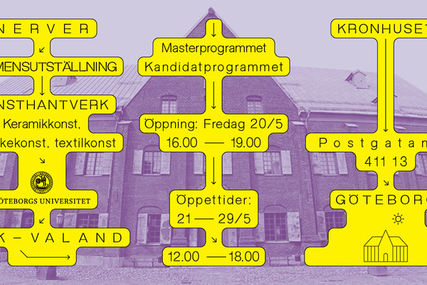 "Nerver" Examensutställning konsthantverk, kandidat och master