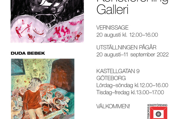 Vernissage Fanny Saga Matilda och Duda Bebek lördag 20 augusti