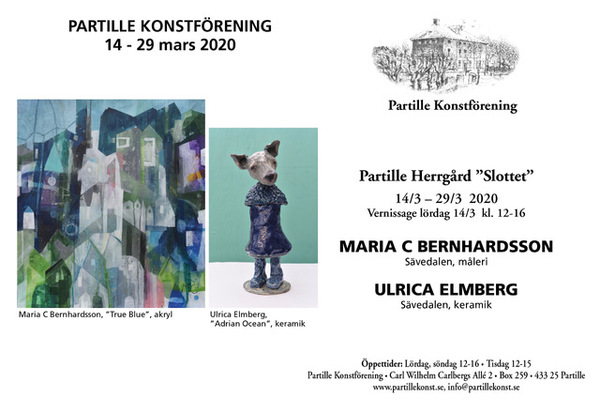 Vernissage på Slottet/ Partille Herrgård med Maria C Bernhardsson och Ulrica Elmberg