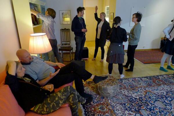Utställning med Gunilla Hansson i SVILOVAs galleri inhyst i en privat lägenhet
