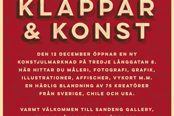 Konstjulmarknad "Klappar & Konst"