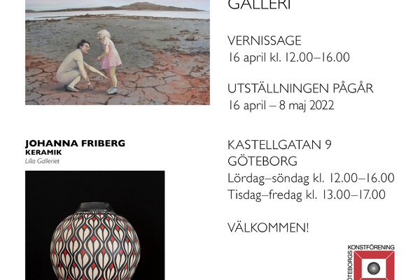 Utställning Eva Wilms, Johanna Friberg 16 april-8 maj