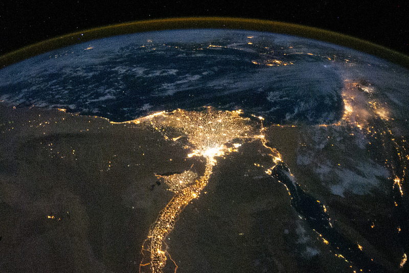"Nile River Delta at Night" Bild: NASA at The Commons/Flickr Creative Commons
