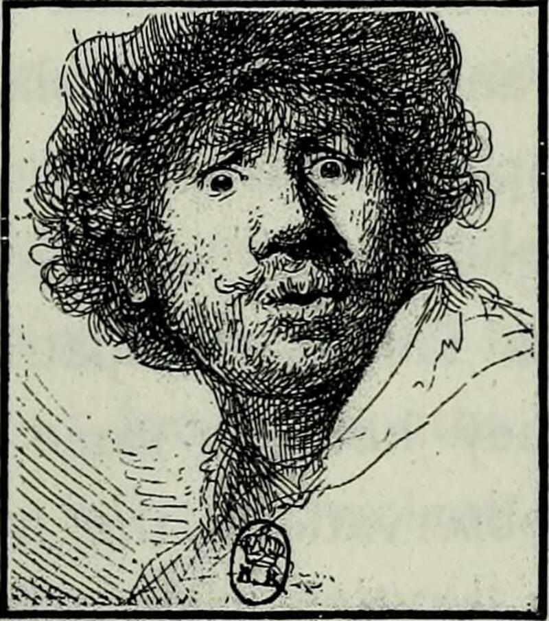 Bild: REMBRANDT WITH HAGGARD EYES. 1630 (B. 320) Från: Internet Archive Book Images/Flickr The Commons