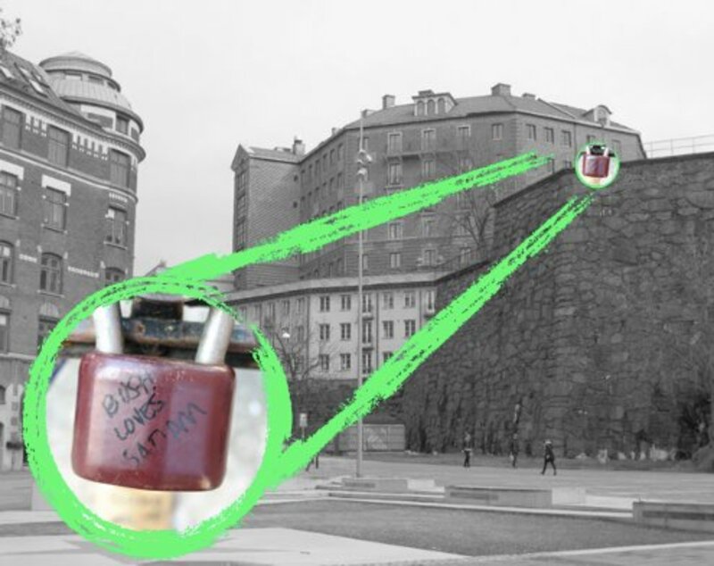 En orgie av hänglås ovanför Esperantoplatsen