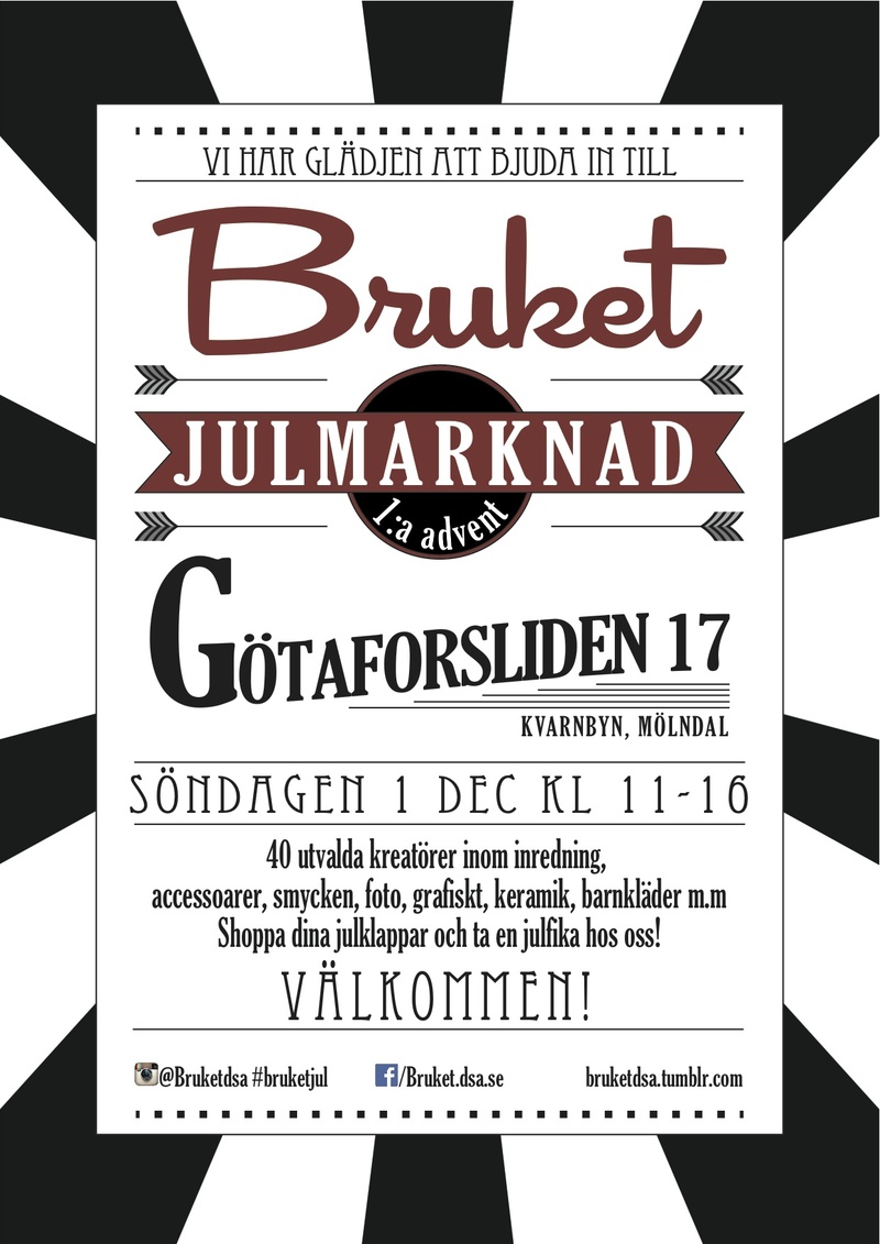 Brukets Designmarknad 1 december