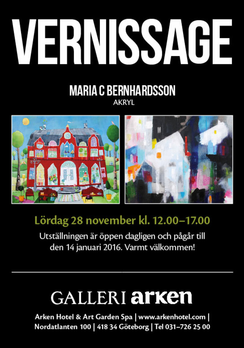 Vernissage Maria C Bernhardsson på Galleri Arken