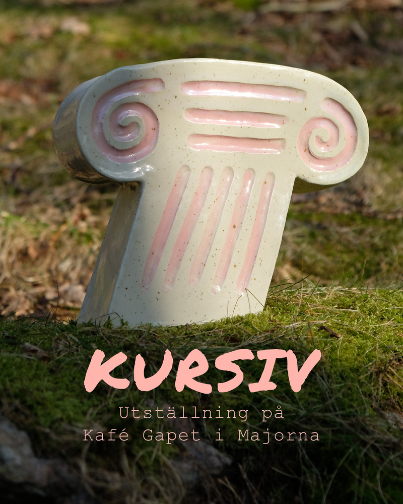 Utställning KURSIV av Elisabeth Ek - på Kafé Gapet