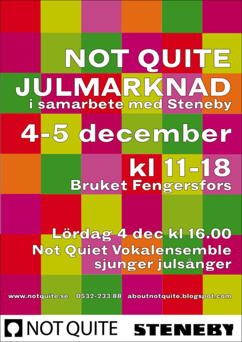 NOT QUITE JULMARKNAD i samarbete med Steneby