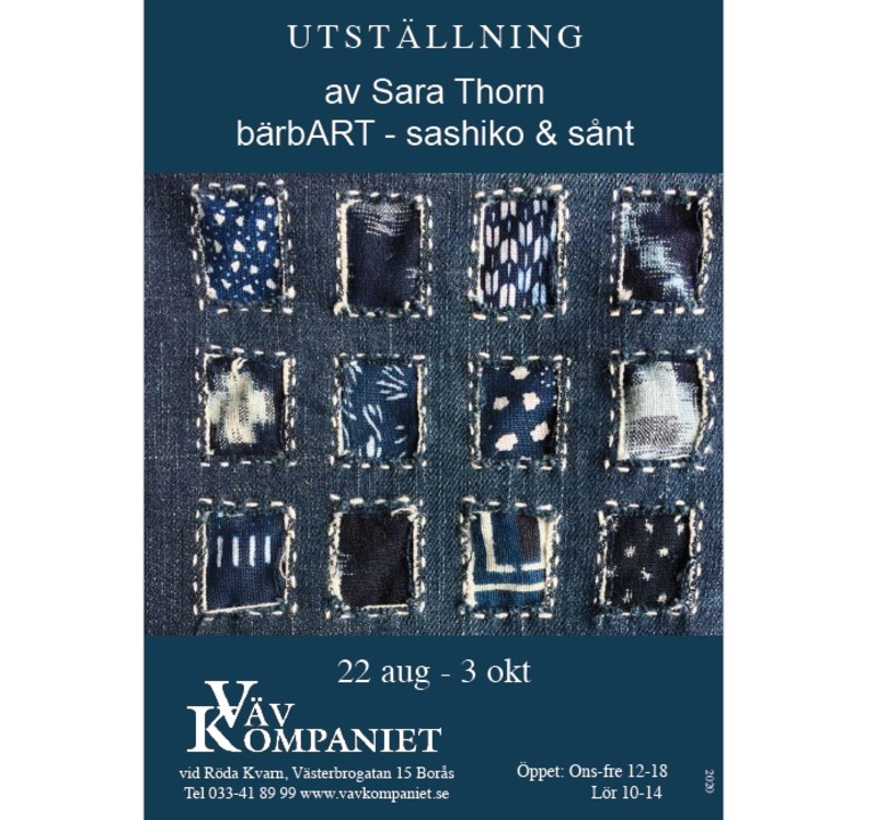 Utställning: bärbART - sashiko & sånt