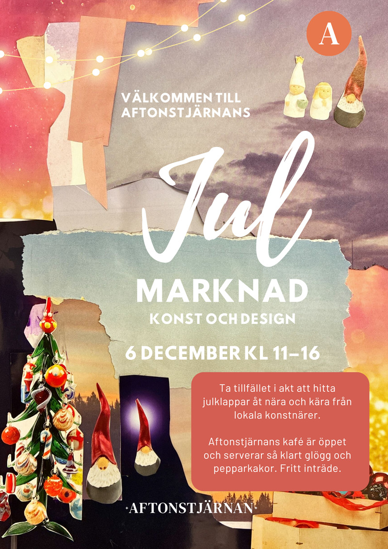 Aftonstjärnans julmarknad med lokala konstnärer
