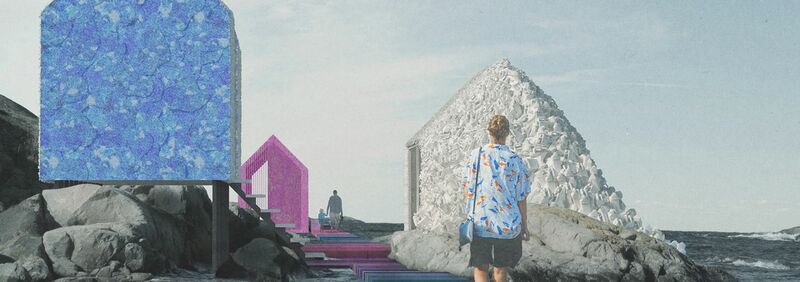 Projektet Plastic Island - byggnader av 100 % havsplast