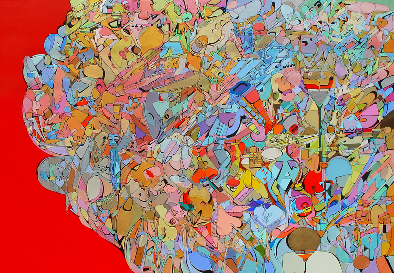 Vernissage Andy Fung. Psykedelisk konst med inslag av graffiti och pop art