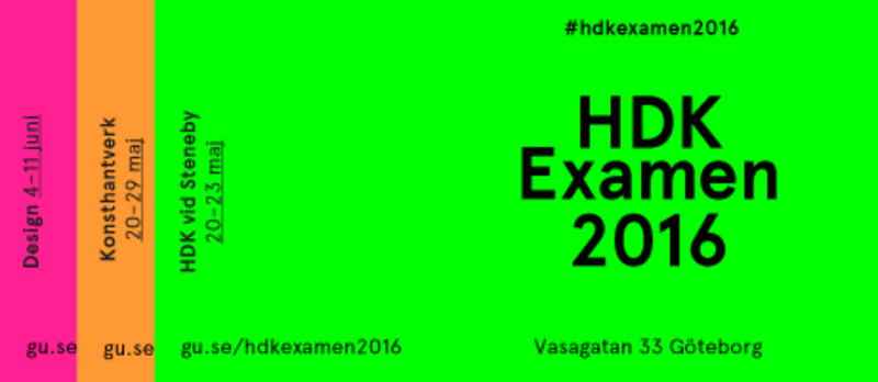 HDK Examen 2016: Konsthantverk