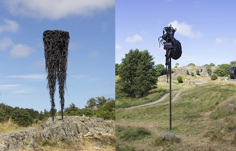 Vaxad textilskulptur i utomhusmiljö och andra tekniker