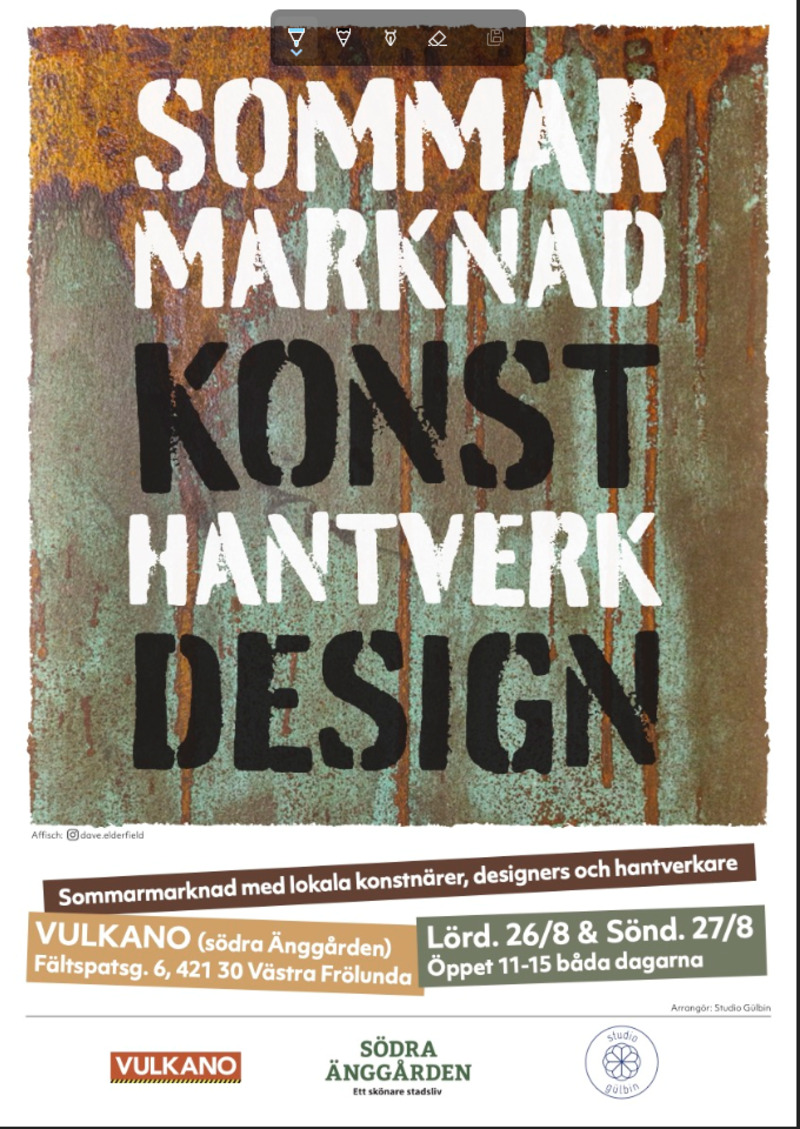 Sommarmarknad med konst, Hantverk och Design