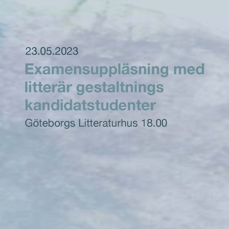 Examensuppläsning med litterär gestaltnings kandidatstudenter