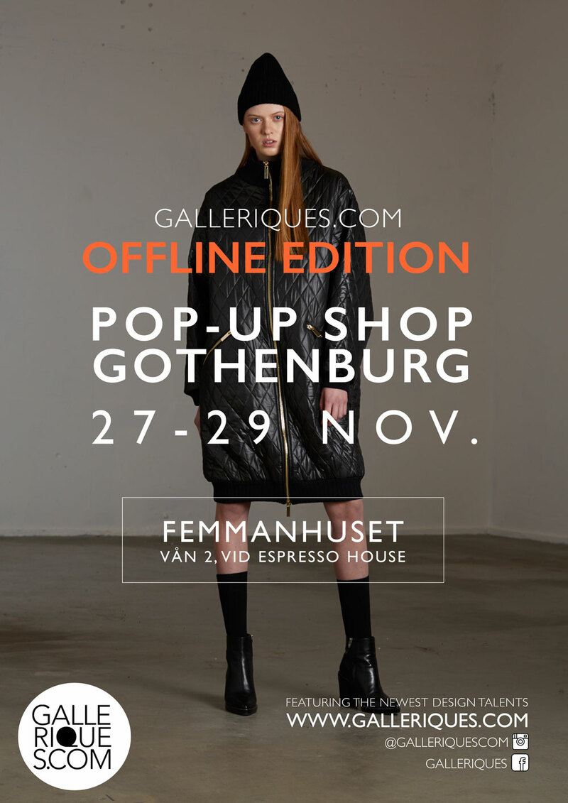 Öppningsevent av Design pop up butik 26 november kl 17.00 - Galleriques.com