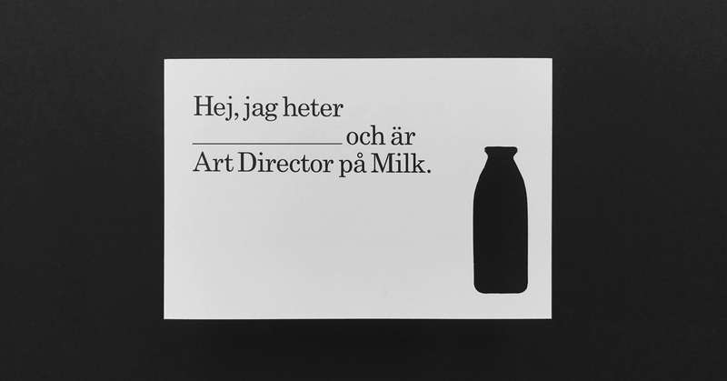 Milk söker art director