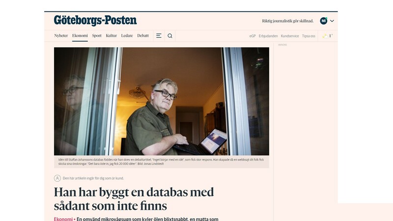 GP skriver om Svensk Kreativitet