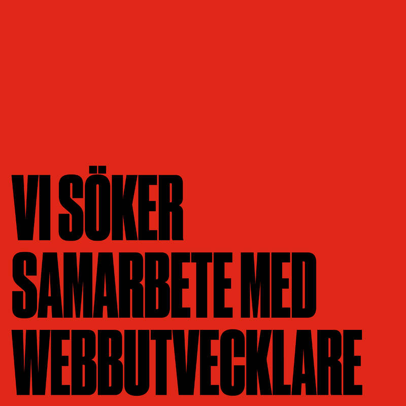Vi söker samarbete med webbutvecklare