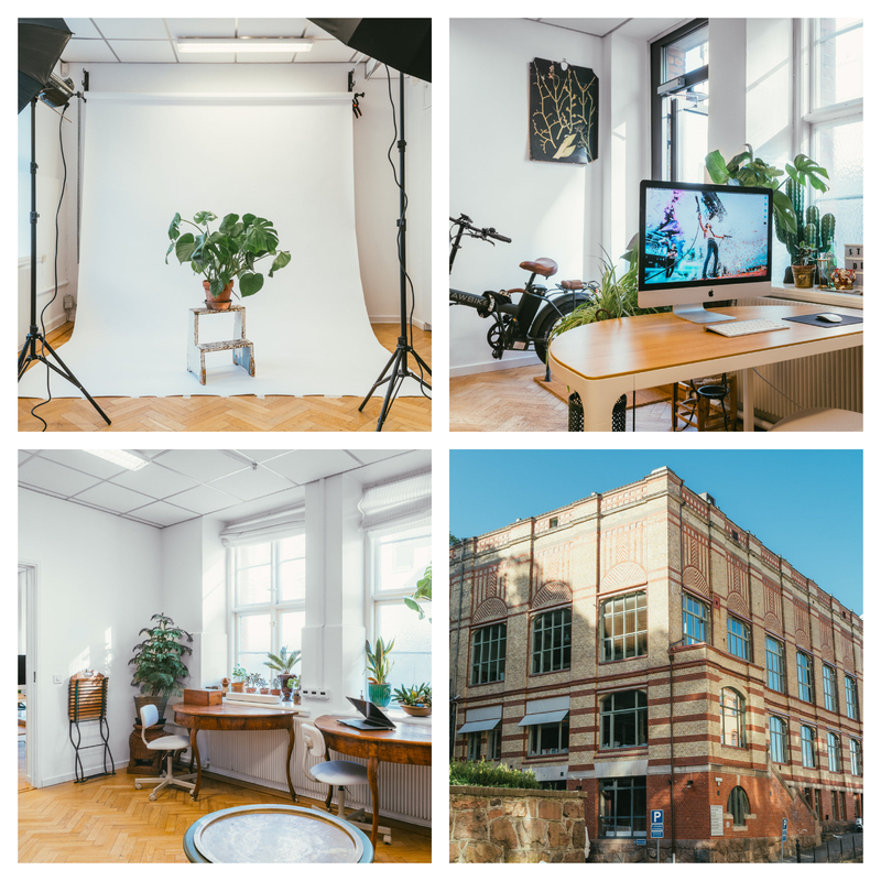 Kontor/studio/skrivbordsplatser finns i Linné