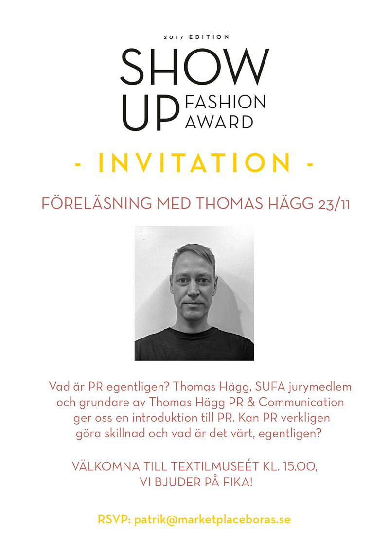 Föreläsning med Thomas Hägg PR & Communication!