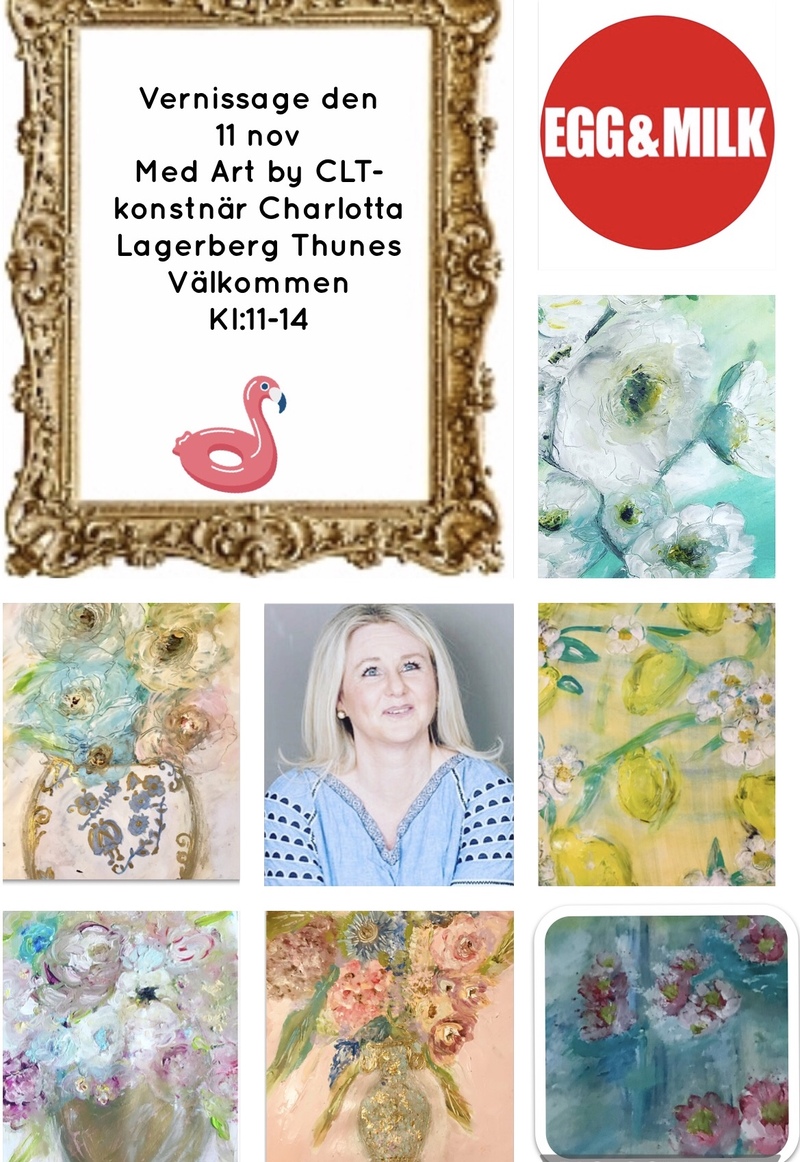 Vernissage Egg and Milk ned Charlotta Lagerberg Thunes Art by CLT