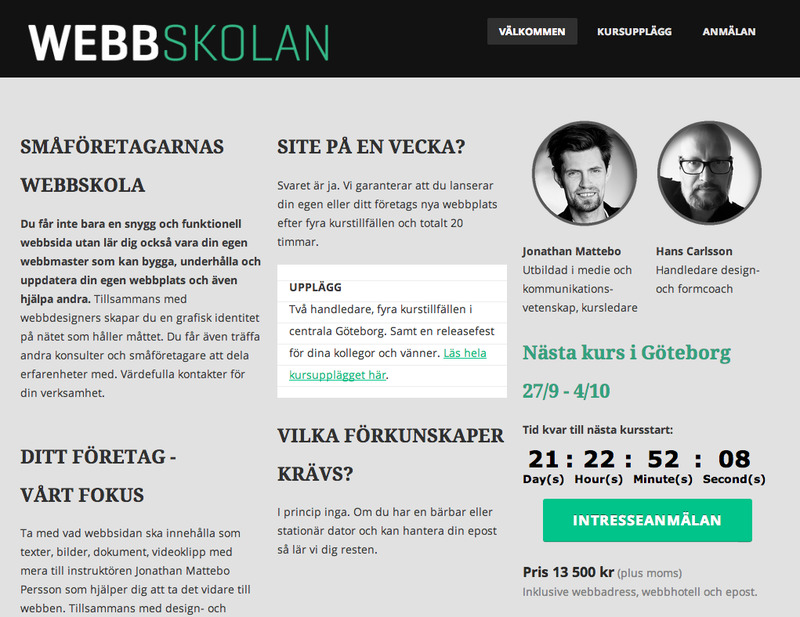 Skulle din hemsida varit färdig i går?